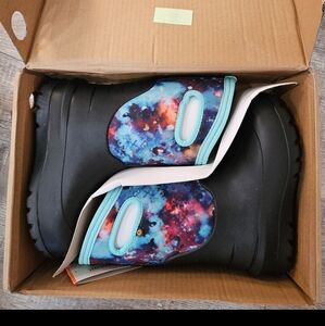 Bogs Neo Classic Sparkle Space Waterproof Kids Girls Snow Boots Size 5 Youth New